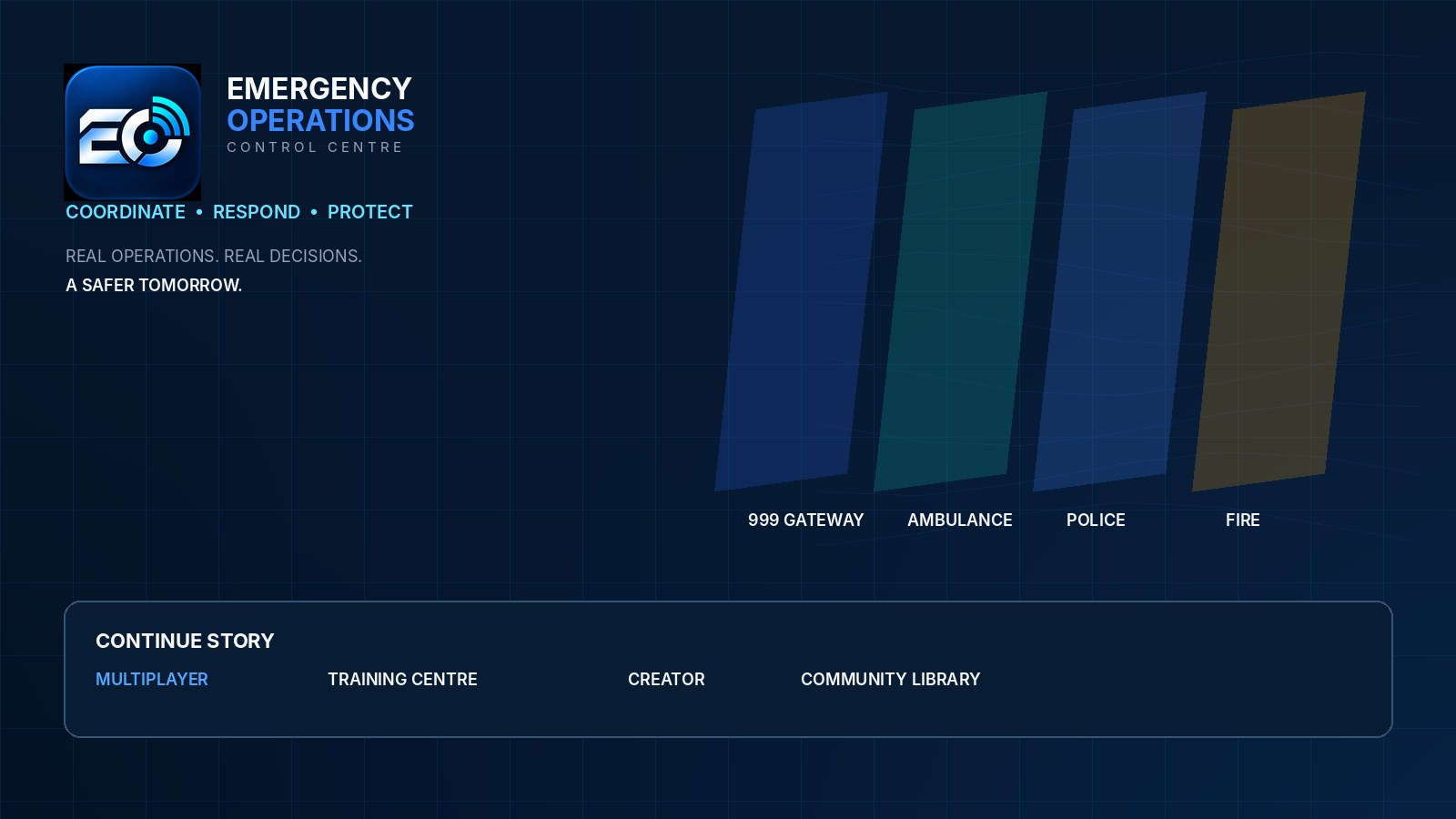 Emergency Operations Control Centre interface branding