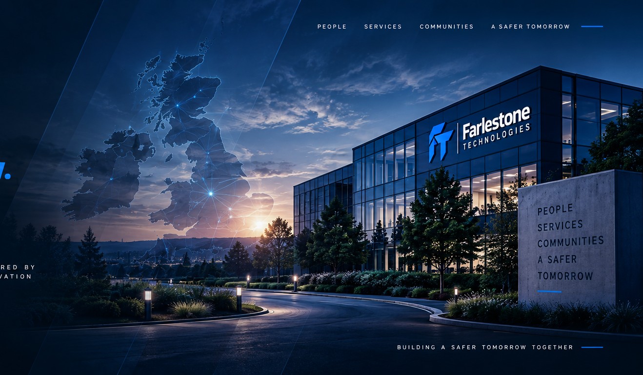 Farlestone technology concept with a connected UK network and modern technology campus